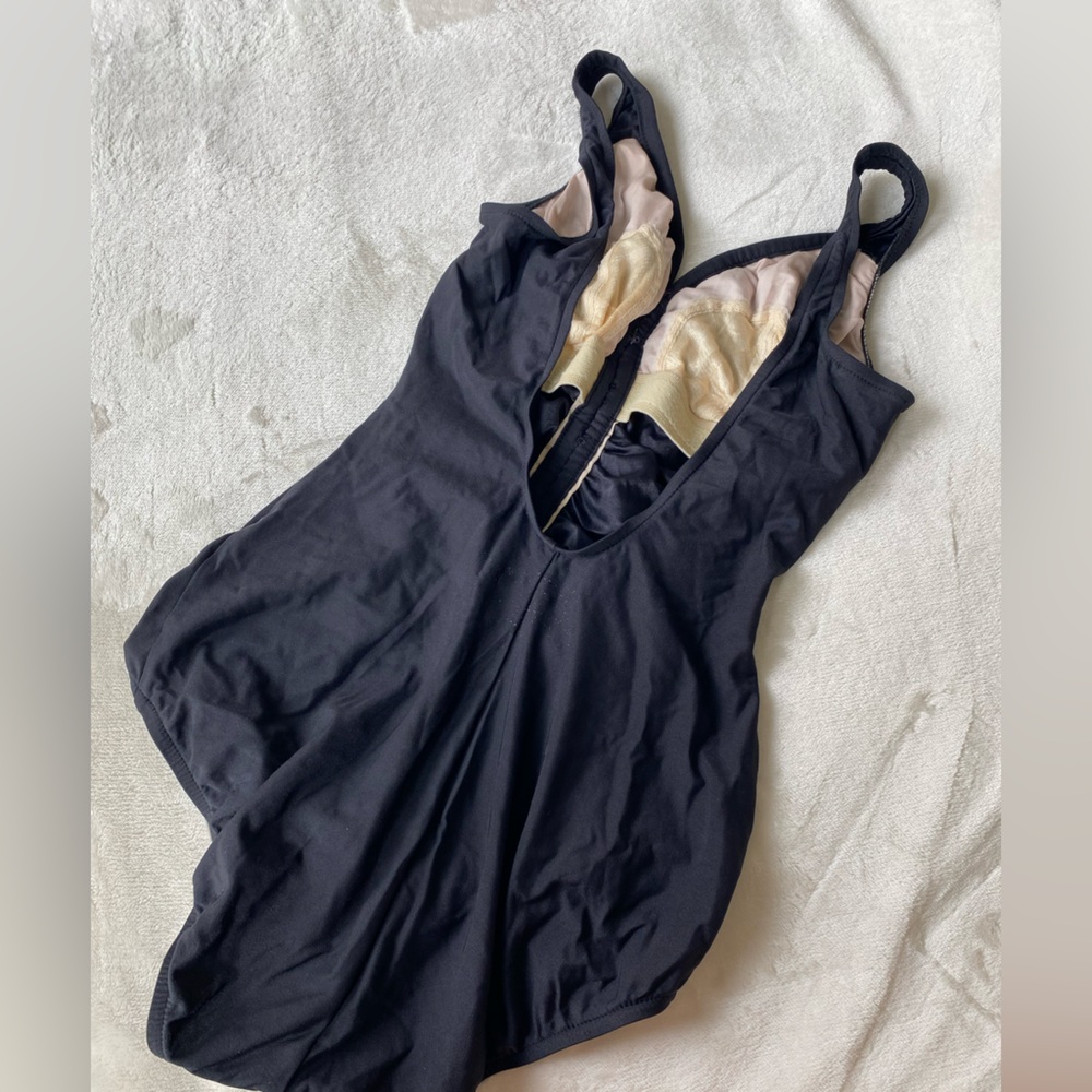 Vintage Black One Piece Swimsuit - Picture 3 of 9